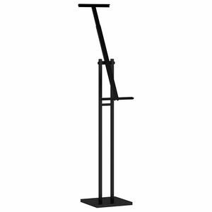 vidaXL Ki&aacute;ll&iacute;t&oacute; &Aacute;llv&aacute;ny Fekete 26,5 x 26,5 x 150 cm Ac&eacute;l