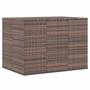 vidaXL barna polyrattan kerti p&aacute;rnatart&oacute; doboz 145 x 100 x 103 cm