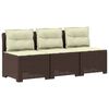 vidaXL 3-Fős Kerti Kanap&eacute; P&aacute;rn&aacute;kkal Rattan Hat&aacute;ssal PP Barna