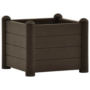 vidaXL k&aacute;v&eacute;barna kerti PP magas&aacute;gy&aacute;s 43 x 43 x 35 cm