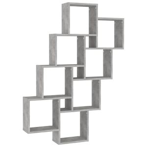 vidaXL betonsz&uuml;rke szerelt fa n&eacute;gysz&ouml;gű fali polc 90 x 15 x 119 cm
