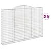 vidaXL 5 db íves horganyzott vas gabion kosár 300x30x200/220 cm