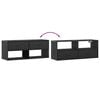 vidaXL fekete szerelt fa &eacute;s f&eacute;m TV-szekr&eacute;ny 100x31x39,5 cm