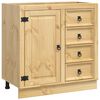 vidaXL Cabinet SKI M&eacute;zes Barna 80 x 46 x 81 cm T&ouml;m&ouml;r fenyőfa