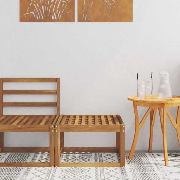 vidaXL K&uuml;lt&eacute;ri l&aacute;btart&oacute; T&ouml;m&ouml;r Ak&aacute;cfa Term&eacute;szetes 59 x 59 x 37 cm