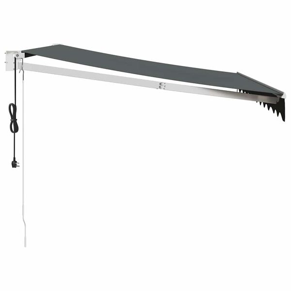 vidaXL antracitsz&uuml;rke automata beh&uacute;zhat&oacute; napellenző 3 x 2,5 m