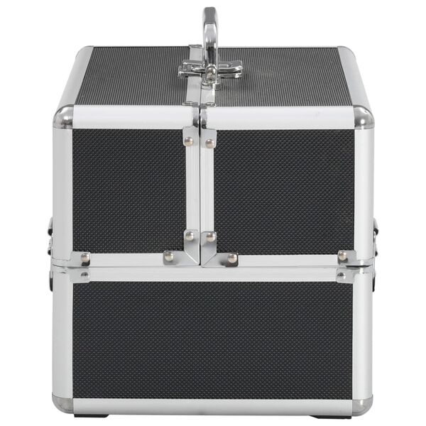 vidaXL fekete alum&iacute;nium sminkt&aacute;ska 22 x 30 x 21 cm