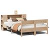 vidaXL t&ouml;m&ouml;r fenyőfa k&ouml;nyvespolcos &aacute;gy matrac n&eacute;lk&uuml;l 140 x 190 cm