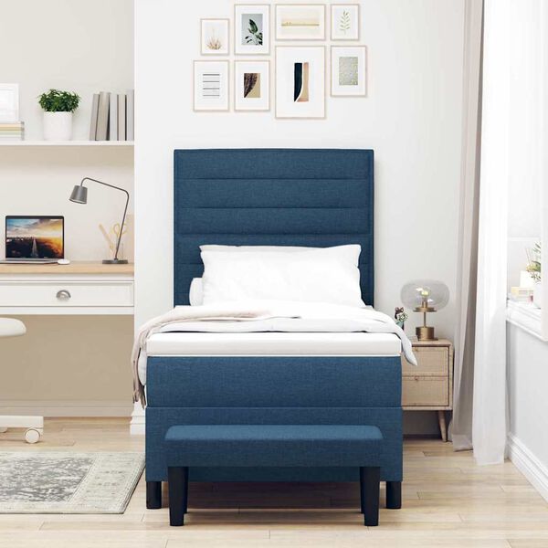 vidaXL Boxrug&oacute;s &aacute;gy matracmal fejt&aacute;ml&aacute;val K&eacute;k 100 x 200 cm sz&ouml;vet