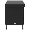 vidaXL fekete polyrattan kerti tárolóláda kerekekkel 110x55x73 cm