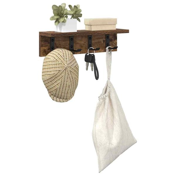 vidaXL Fali Kab&aacute;thorog F&uuml;st&ouml;lt t&ouml;lgy 40 x 10,5 x 10,5 cm Faanyag