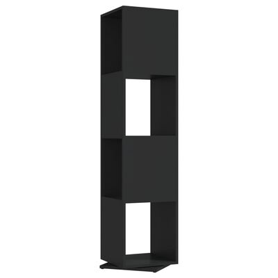 vidaXL fekete forgácslap forgószekrény 34,5 x 34,5 x 75,5 cm