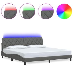 vidaXL s&ouml;t&eacute;tsz&uuml;rke sz&ouml;vet &aacute;gykeret LED-es matrac n&eacute;lk&uuml;l 200 x 200 cm