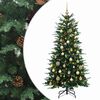 vidaXL Műanyag Hajtogat&oacute;s Kar&aacute;csonyfa 150 cm 150 LED Meleg feh&eacute;r