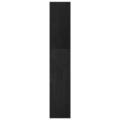 vidaXL fekete tömör fenyőfa könyvszekrény/térelválasztó 40x30x167,5 cm