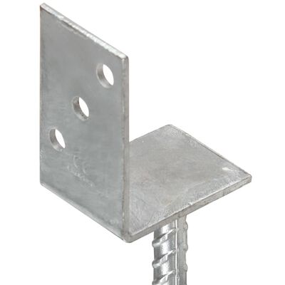 vidaXL 6 db ezüstszínű horganyzott acél kerítéshorgony 8 x 6 x 30 cm