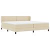 vidaXL Boxspring &aacute;gy matraccal matracmal Kr&eacute;m 200 x 200 cm sz&ouml;vet