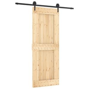 vidaXL Cs&uacute;sz&oacute; ajt&oacute; Term&eacute;szetes &eacute;s Fekete 80 x 210 cm Szil&aacute;rd Fenyőfa