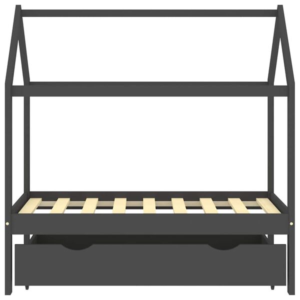 vidaXL s&ouml;t&eacute;tsz&uuml;rke t&ouml;m&ouml;r fenyőfa gyerek&aacute;gykeret fi&oacute;kkal 70 x 140 cm