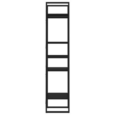 vidaXL 4-szintes fekete forgácslap könyvszekrény 40 x 30 x 140 cm