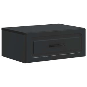 vidaXL Fali &eacute;jjeli szekr&eacute;ny Fekete 49 x 34,5 x 20 cm Szerelt Fa