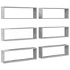 vidaXL 6 db betonsz&uuml;rke forg&aacute;cslap fali kockapolc 80 x 15 x 26,5 cm