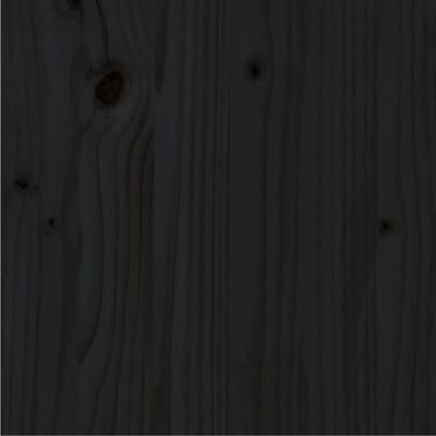 vidaXL fekete tömör fenyőfa ágykeret 90 x 200 cm