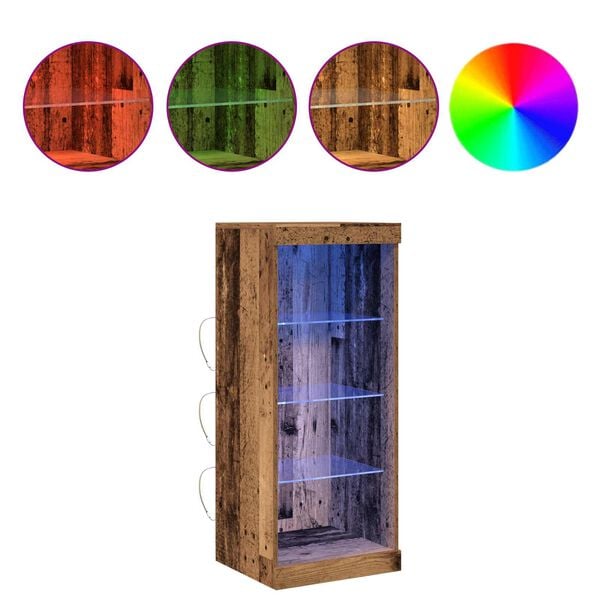 vidaXL LED t&aacute;lal&oacute; LED -es l&aacute;mp&aacute;kkal &Ouml;reg fa 41 x 37 x 100 cm Faanyag