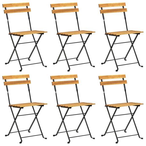 vidaXL 7 r&eacute;szes &ouml;sszecsukhat&oacute; k&uuml;lt&eacute;ri t&ouml;m&ouml;r ak&aacute;cfa &eacute;tkezőszett