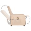 vidaXL krémszínű szövet masszázsfotel