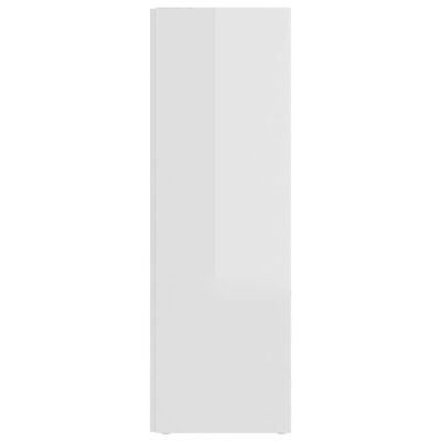 vidaXL magasfényű fehér forgácslap sarokszekrény 33 x 33 x 100 cm