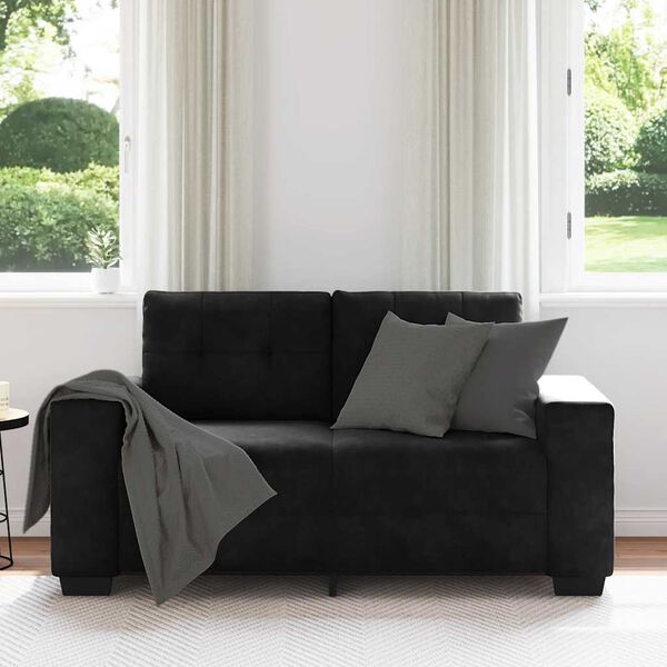 vidaXL fekete b&aacute;rsony loveseat kanap&eacute; 160x77x82 cm