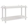 vidaXL Polc egys&eacute;g 2 szint 100 x 40 x 55,5 cm PP Feh&eacute;r