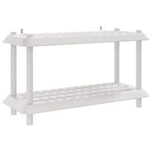 vidaXL Polc egys&eacute;g 2 szint 100 x 40 x 55,5 cm PP Feh&eacute;r