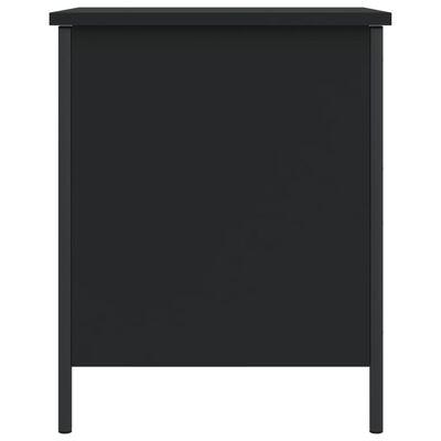 vidaXL fekete szerelt fa tárolópad 40 x 42,5 x 50 cm