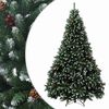 vidaXL Műanyag Hajtogat&oacute;s Kar&aacute;csonyfa 210 cm ac&eacute;l