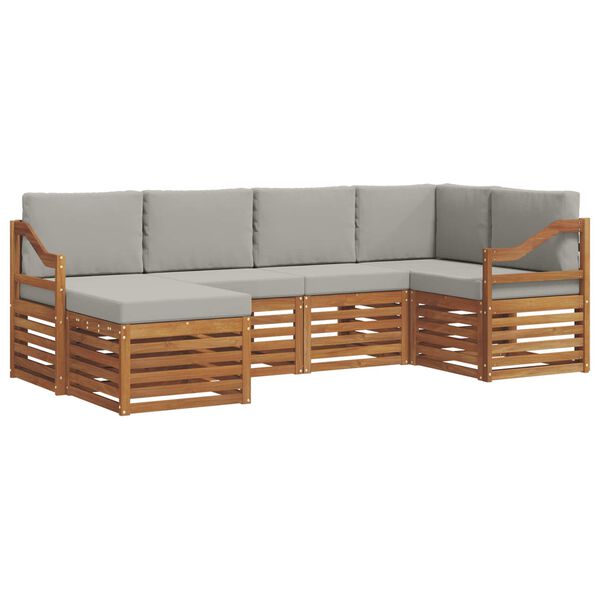 vidaXL &Uuml;lőgarnit&uacute;r&aacute;k 6 pcs Term&eacute;szetes &eacute;s Vil&aacute;gossz&uuml;rke T&ouml;m&ouml;r Ak&aacute;cfa