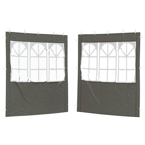 vidaXL Parti s&aacute;tor oldalfal 2 db 200 x 195 cm Antracitsz&uuml;rke