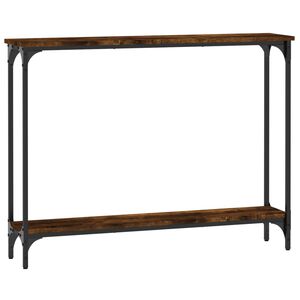 vidaXL f&uuml;st&ouml;s t&ouml;lgy sz&iacute;nű szerelt fa t&aacute;lal&oacute;asztal 100x22,5x75 cm