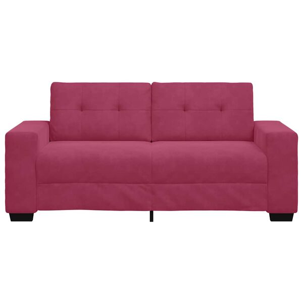 vidaXL bordó bársony loveseat kanapé 140 cm