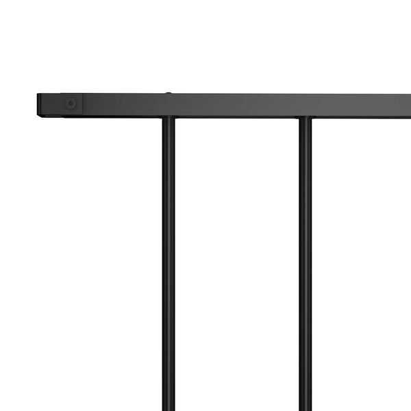 vidaXL fekete porszórt acél kerítéspanel 1,63 x 1,25 m