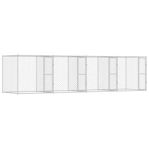 vidaXL Kutyaketrec Ez&uuml;st 800 x 200 x 200 cm Horganyzott ac&eacute;l