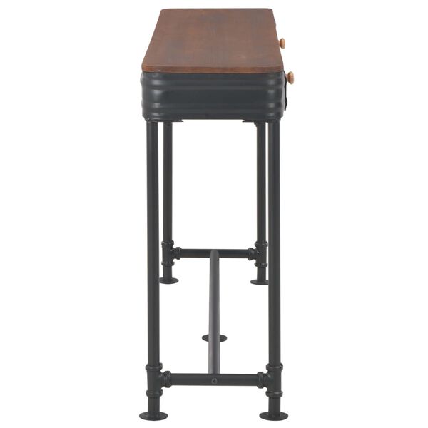 vidaXL k&eacute;tfi&oacute;kos t&ouml;m&ouml;r fenyőfa t&aacute;lal&oacute;asztal 120 x 30 x 75 cm