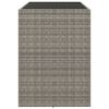 vidaXL szürke polyrattan üveglapos kerti asztal 145 x 80 x 110 cm