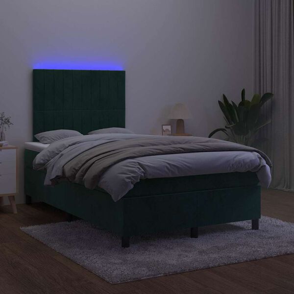 vidaXL s&ouml;t&eacute;tz&ouml;ld b&aacute;rsony rug&oacute;s &eacute;s LED-es &aacute;gy matraccal 120x200 cm