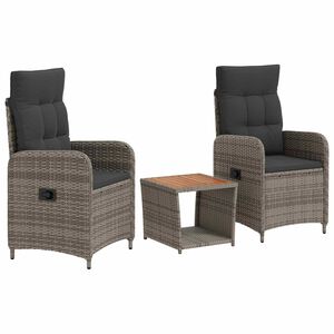 vidaXL Kerti lounge szett 3 db Vil&aacute;gossz&uuml;rke &eacute;s S&ouml;t&eacute;tsz&uuml;rke