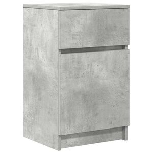 vidaXL betonsz&uuml;rke szerelt fa &eacute;jjeliszekr&eacute;ny 39x35x65 cm
