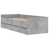 vidaXL betonszürke ágykeret fiókokkal 100x200 cm