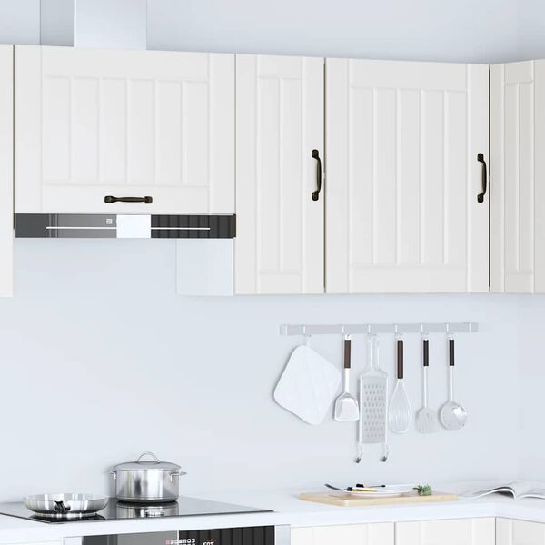 vidaXL konyhai fali szekr&eacute;ny Lucca feh&eacute;r szerelt fa