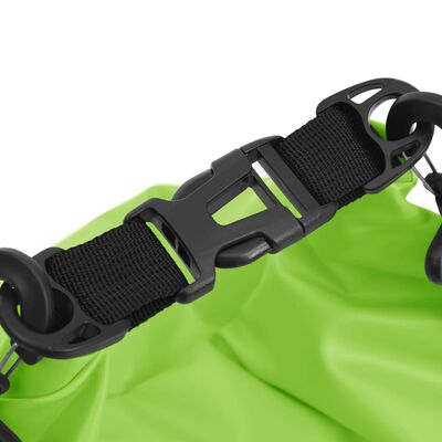 vidaXL zöld PVC cipzáras szárazzsák 20 L